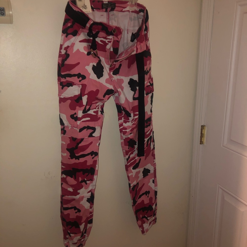 pink camouflage cargo pants